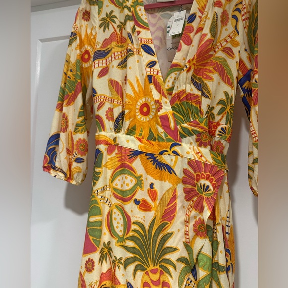 NWT Farm Rio Wrap Midi Dress - Picture 3 of 10